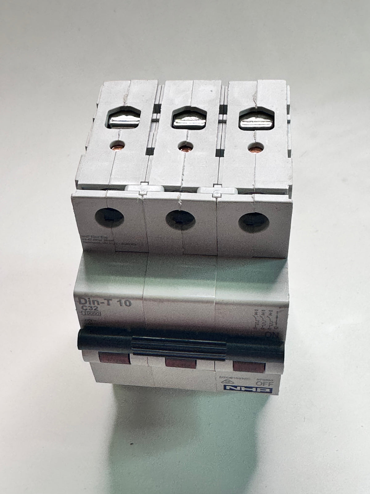 NHP DIN-T Miniature Circuit Breaker — 3-Pole, 32 A, C Curve