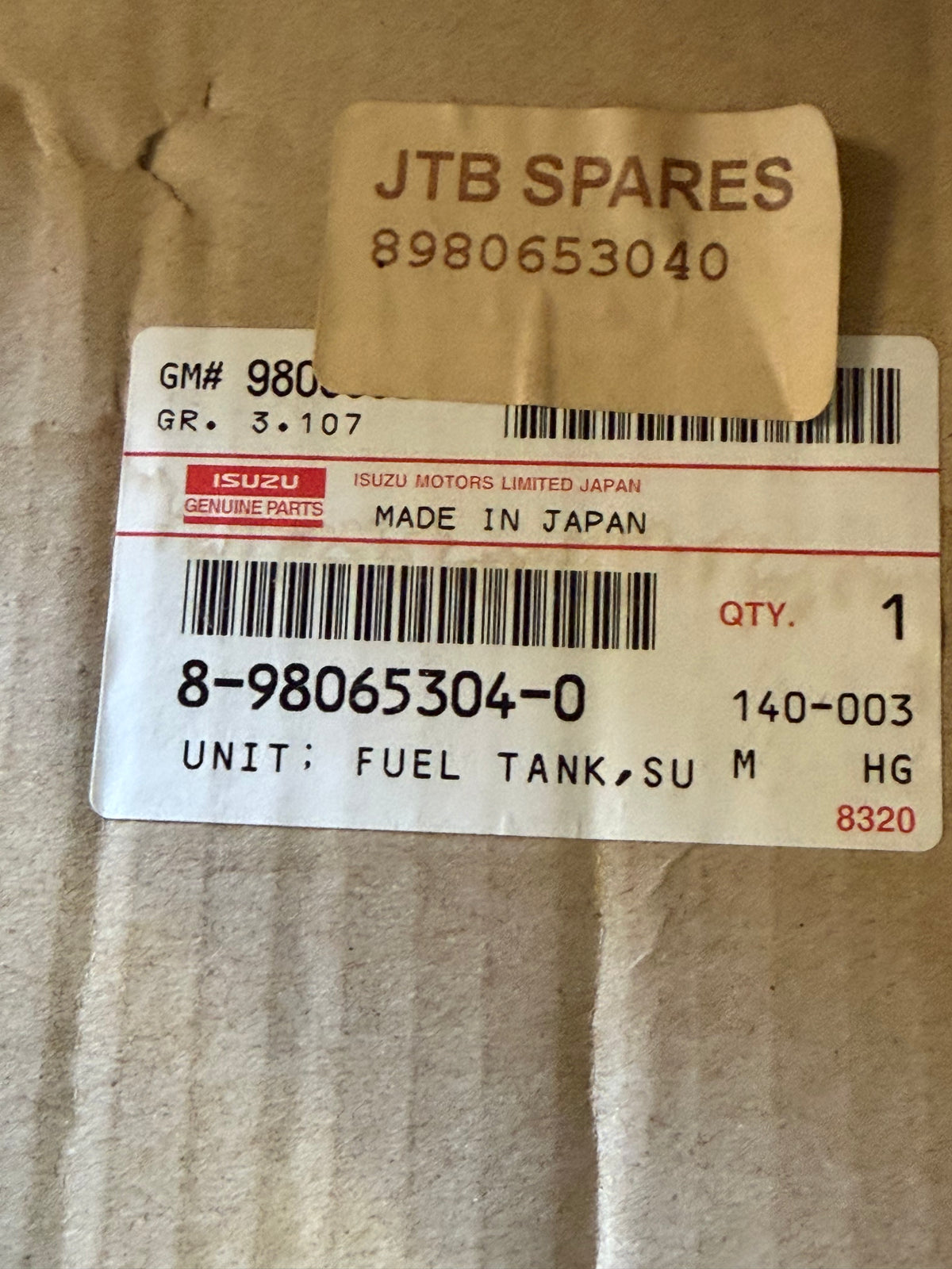 Isuzu 8980653040 Fuel Tank Level Sender