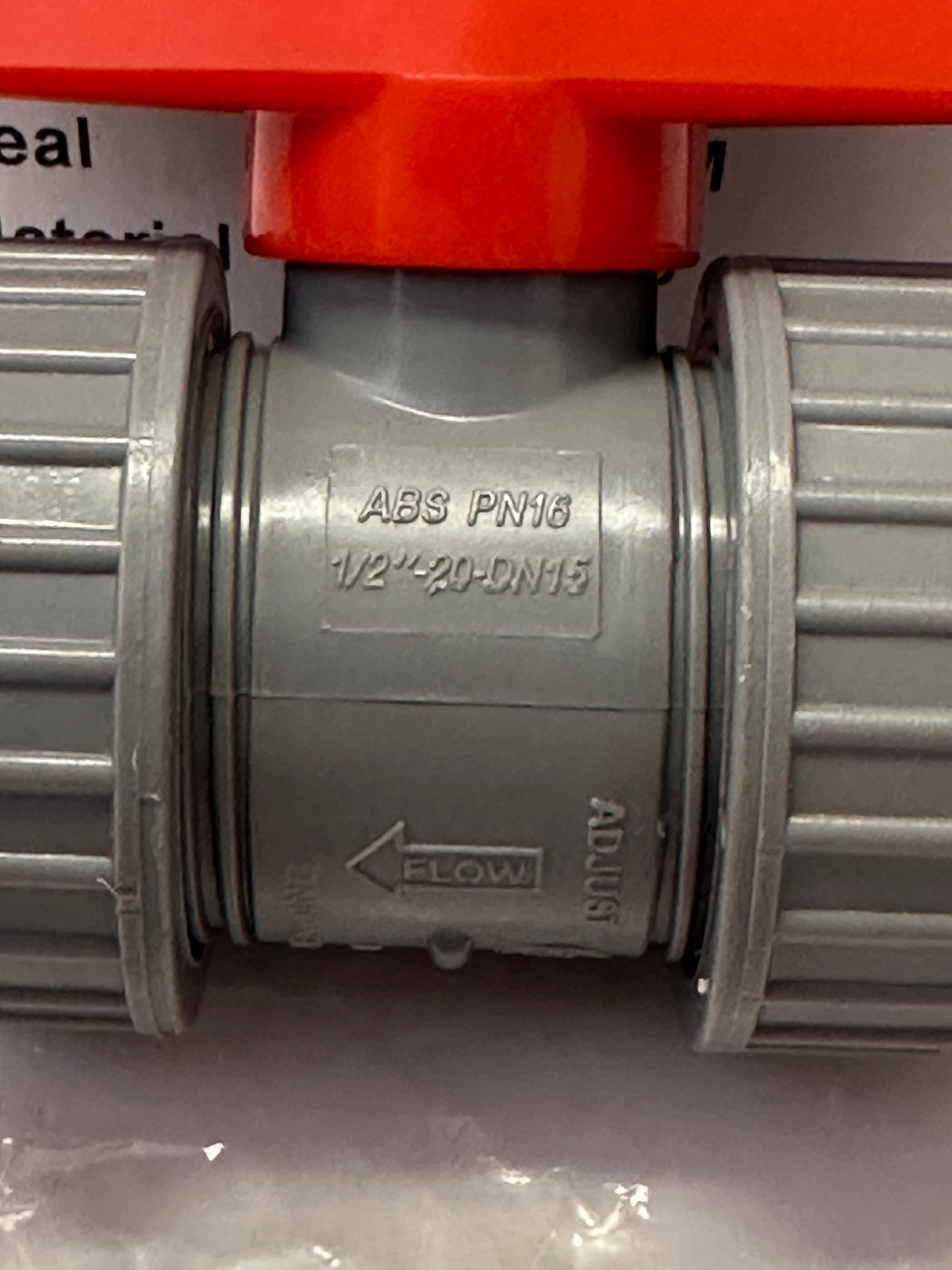 ABS Double Barrel Union Ball Valve (EPDM Seals) – Plain Sockets PN16 1/2"-20-DN16