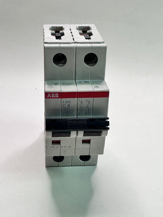 S202-C6 ABB Miniature Circuit Breaker, S200, 2P, 6A -  2CDS252001R0064