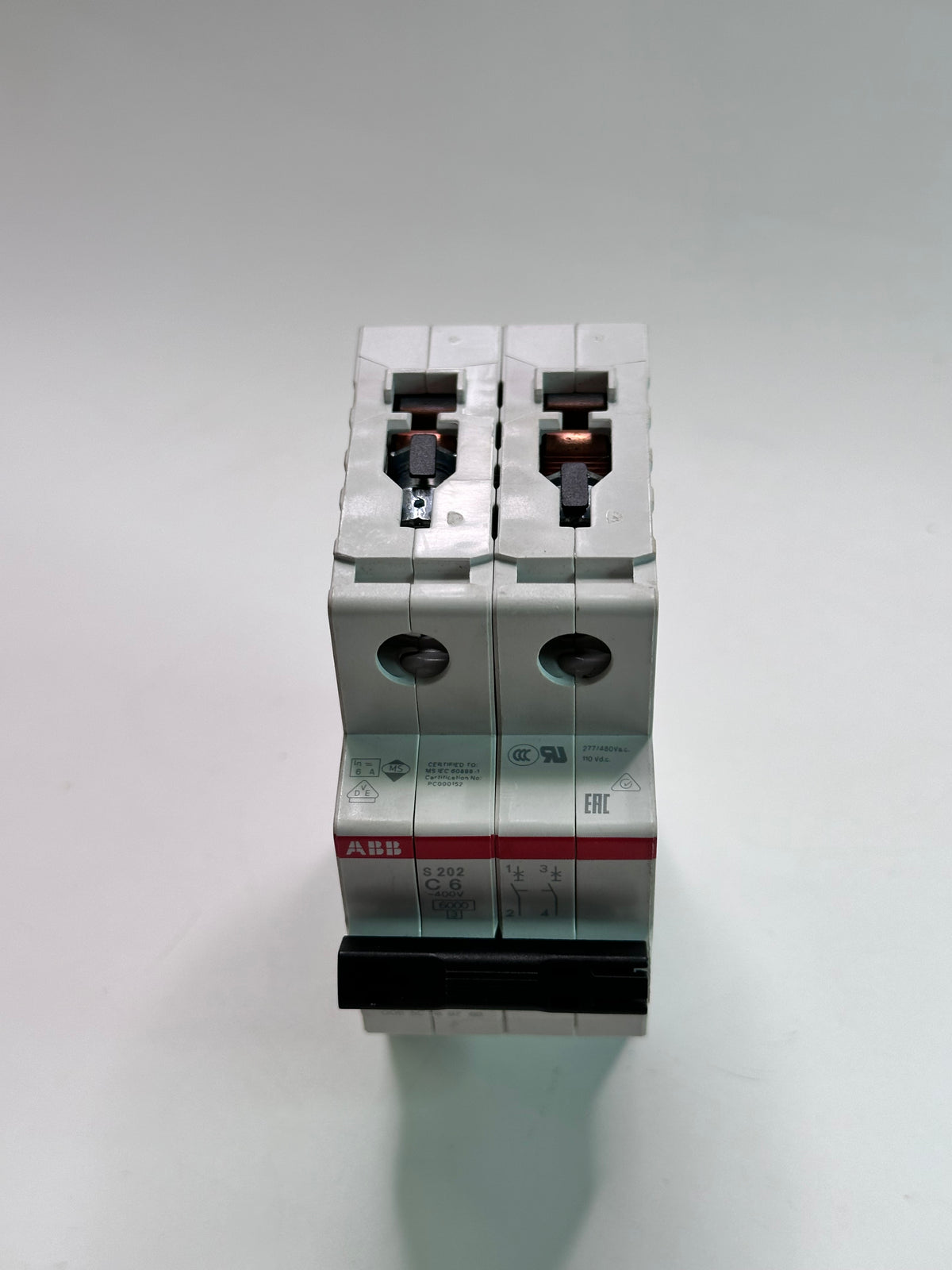 ABB S202-C6 Miniature Circuit Breaker — 2-Pole, 6 A