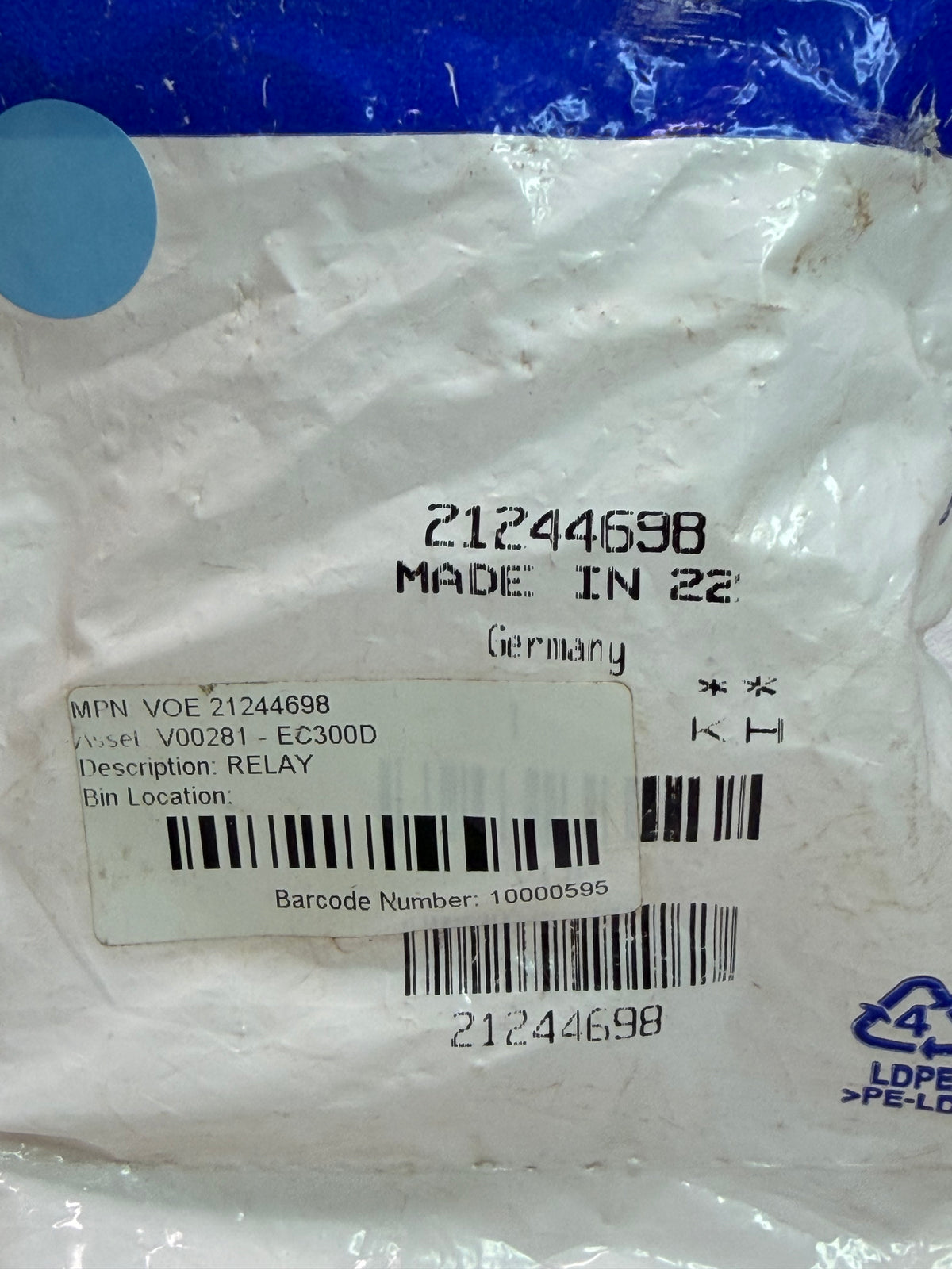 Volvo 21244698 Genuine 40A Relay