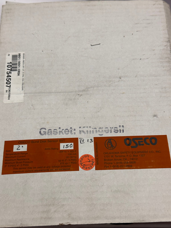 OSECO Burst Disk Sensor SVT, Size 2, ANSI Rating 150