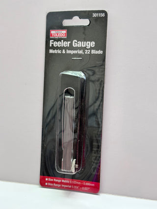 Toledo 301156 Feeler Gauge, Dual Straight 22 Blade Metri / Imperial