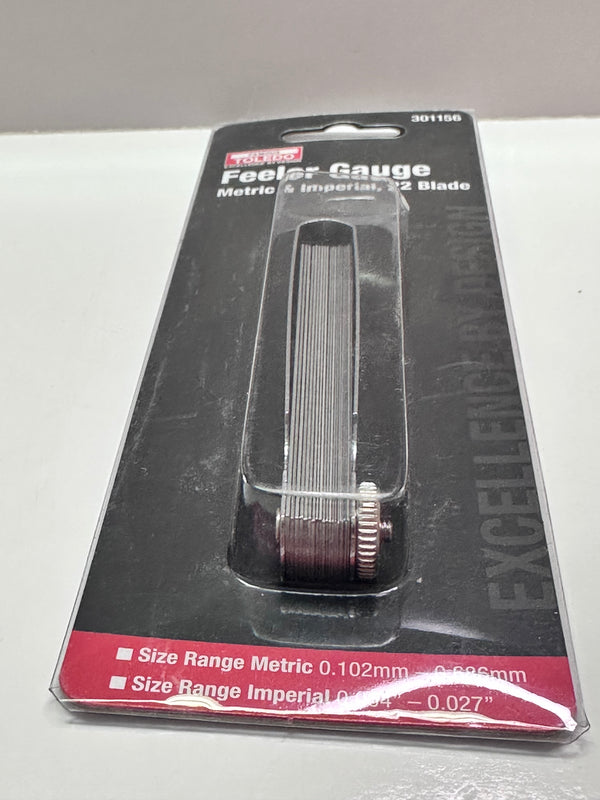 Toledo 301156 Feeler Gauge, Dual Straight 22 Blade Metri / Imperial