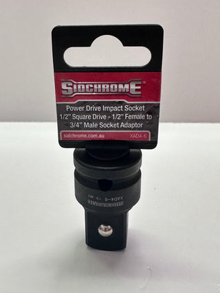 Sidchrome XAD4-6 Power Drive Impact Socket Adapter 1/2" Female to 3/4" Male