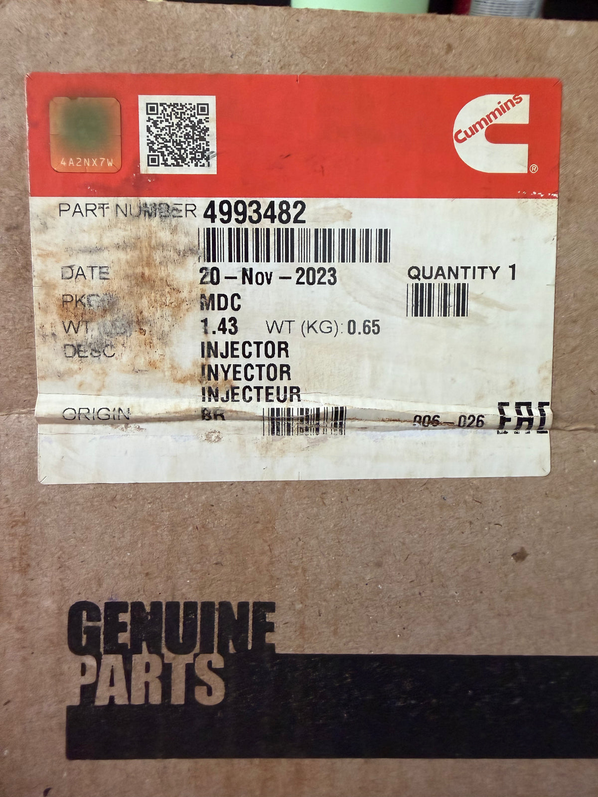 Cummins 4993482 Common-Rail Fuel Injector