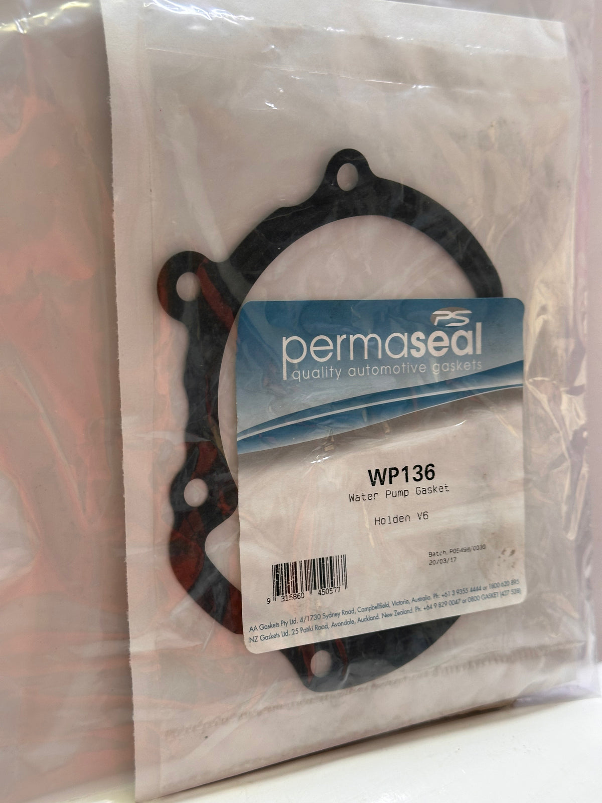 Permaseal WP136 Water Pump Gasket to suit Holden V6
