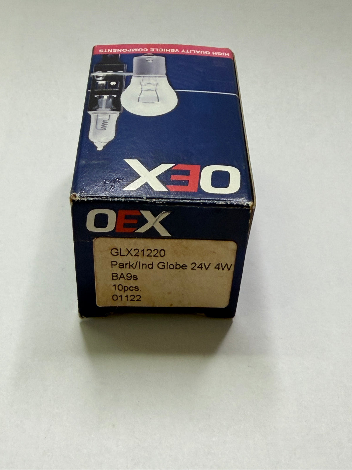 OEX GLX21220 BA9s Bayonet Globes — 24V 4W, Pack of 10