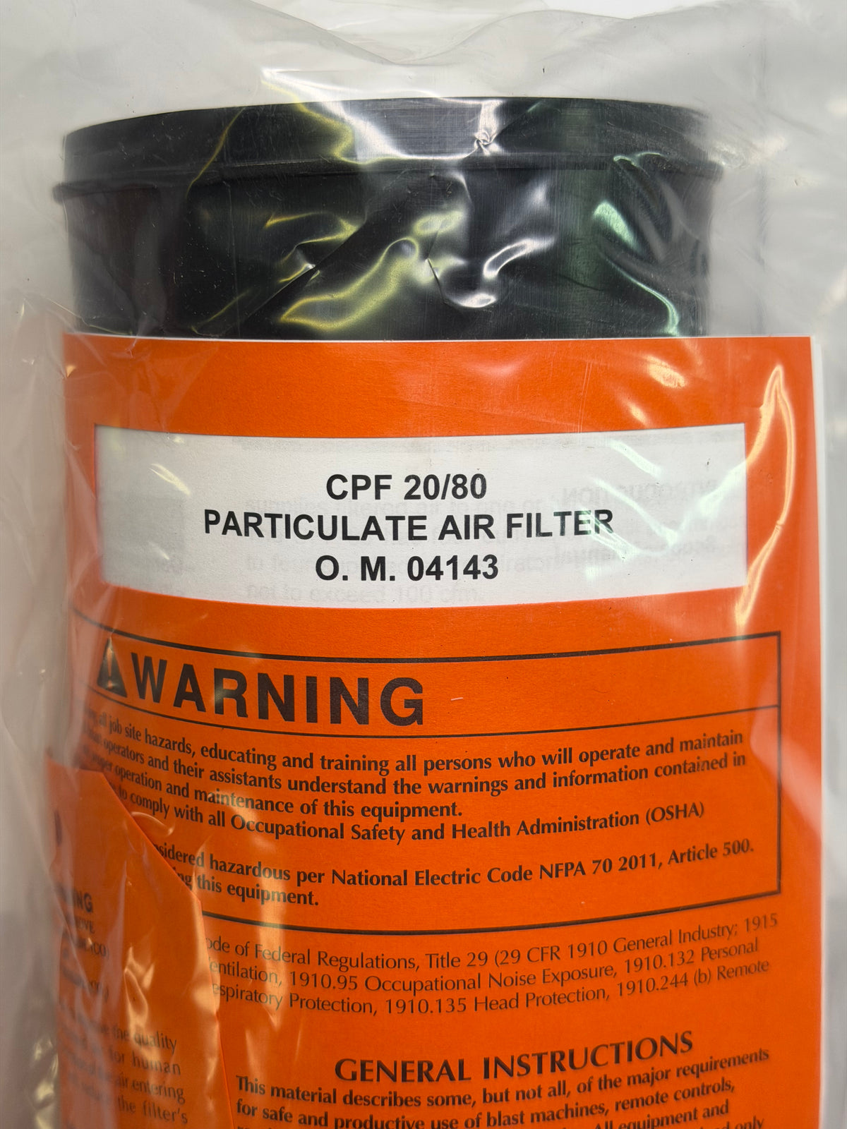 Clemco 0702 03547 CPF In-Line Filter Cartridge