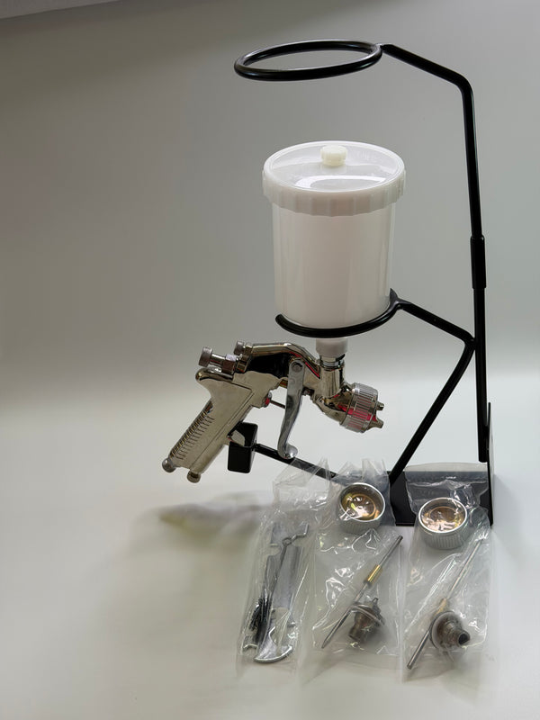 Velocity 3 Nozzle Gravity Feed Spray Gun Kit, with Stand, VBGS