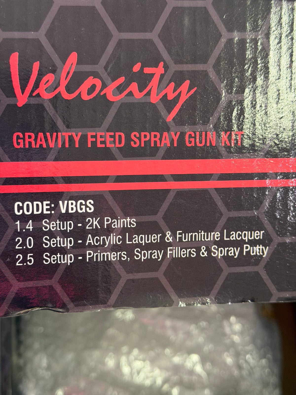 Velocity VBGS Gravity-Feed Spray Gun Kit – 3 Nozzles and Stand