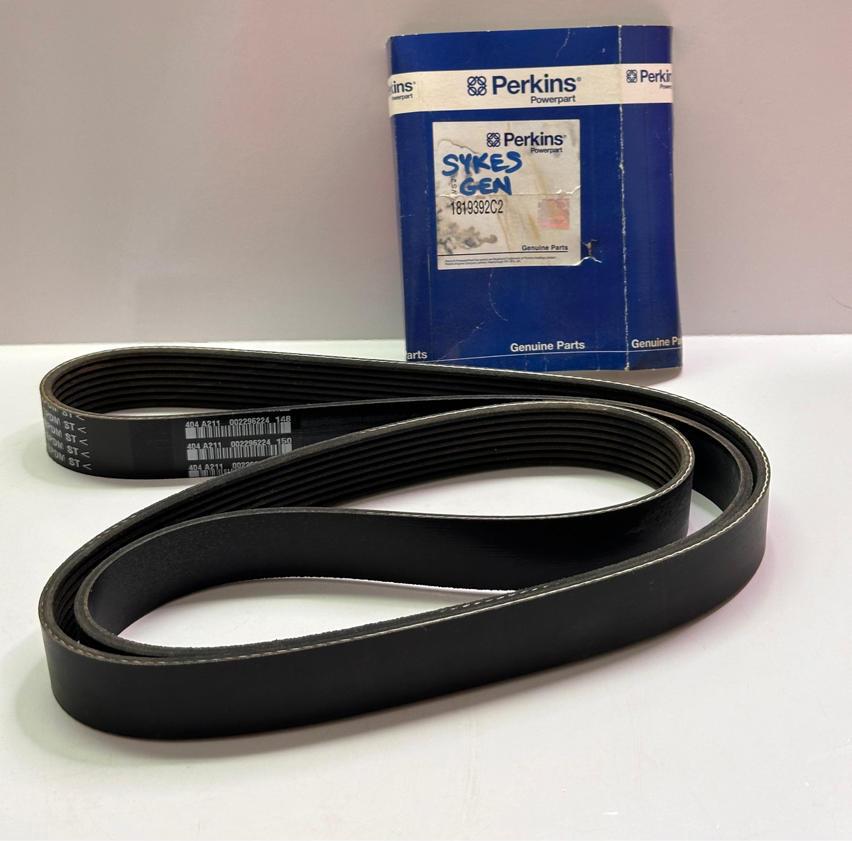 Genuine Perkins 1819392C2 Fan Belt — 8PK1807, 1300 Series