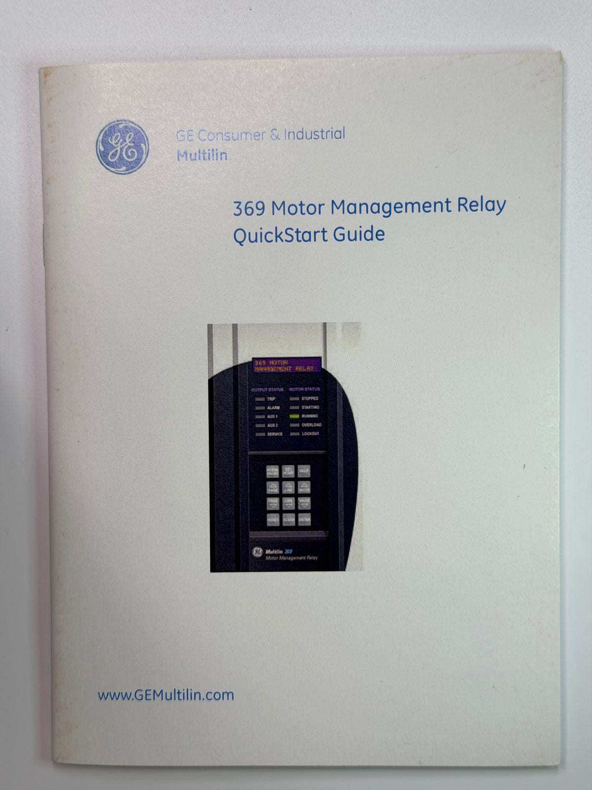 GE Multilin 369 Motor Management Relay — 369-HI-R-0-0-E-H-E