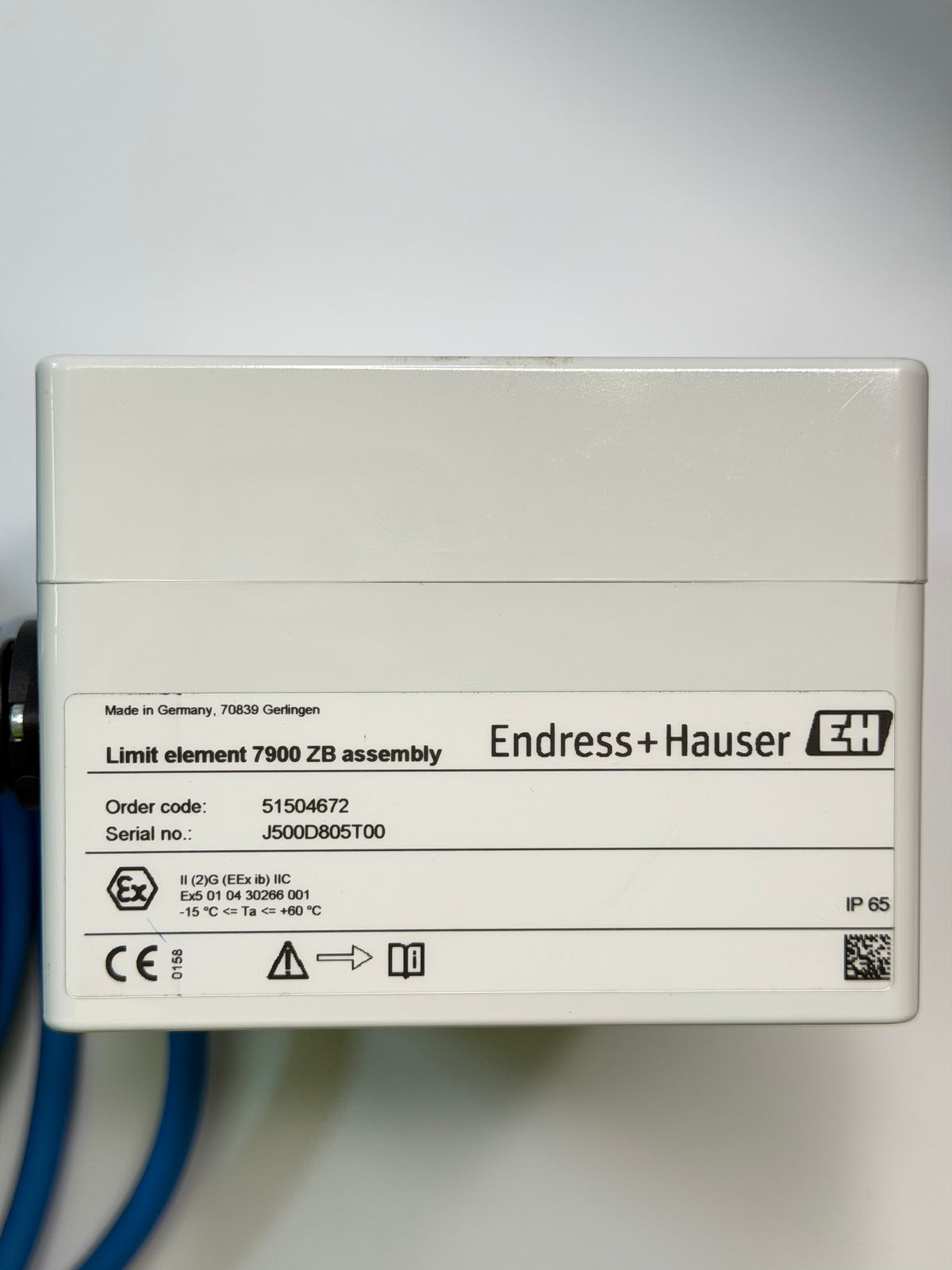 Endress+Hauser TurbiMax P CUS 63 Turbidity Sensor — CUS63-G1DY Reference