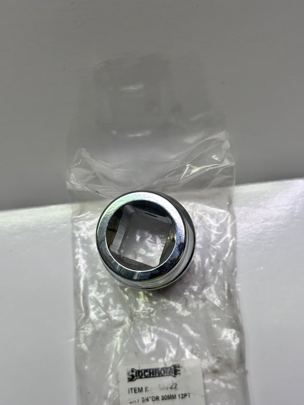 Sidchrome 30mm x 3/4" Drive Metric 12 Point Standard Socket, Chrome - 15722