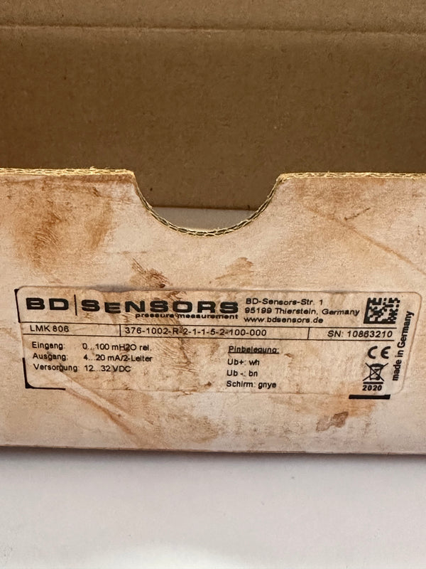 BD SENSORS LMK808 376-1002-R-1-1-5-100-000 c/w cable