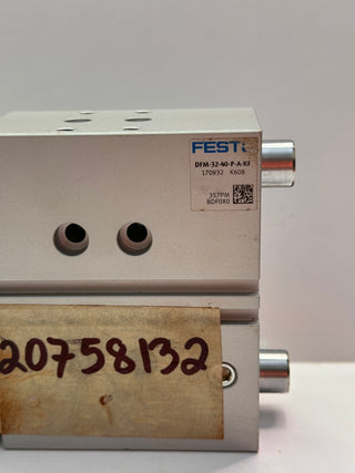 Festo DFM-32-40-P-A-KF Guided Double-Acting Single-Ended Pneumatic Linear Actuator 170932
