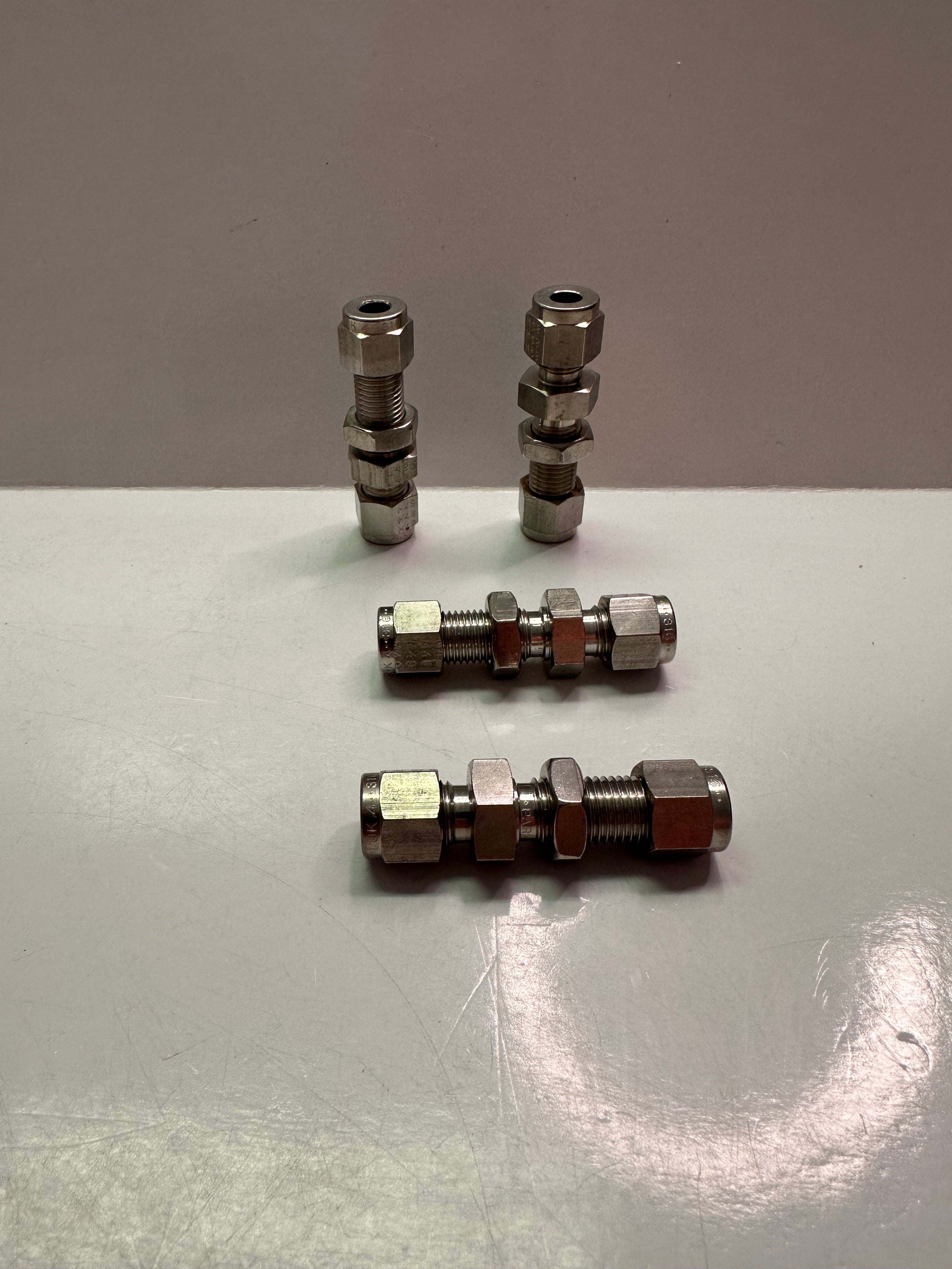 Parker 4BC4-316 Compression Fitting, Two ferrule Compression, 1/4