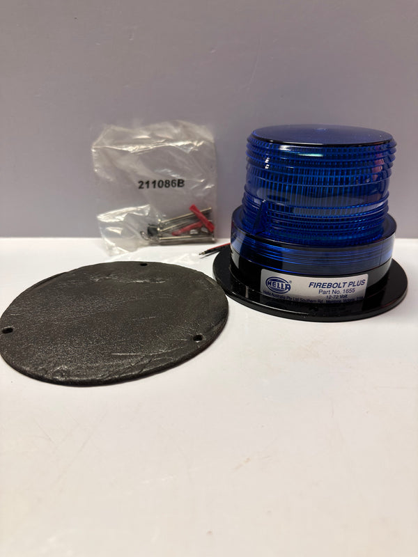 HELLA 1655 Firebolt Plus Series Blue Strobe Beacon