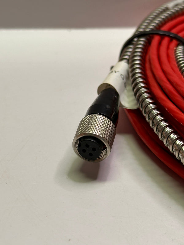 CTC CB218-J4A-003M/025m-Z 4 Conductor Shielded Cable, Red FEP Jacket with SS Outer Armor 25M