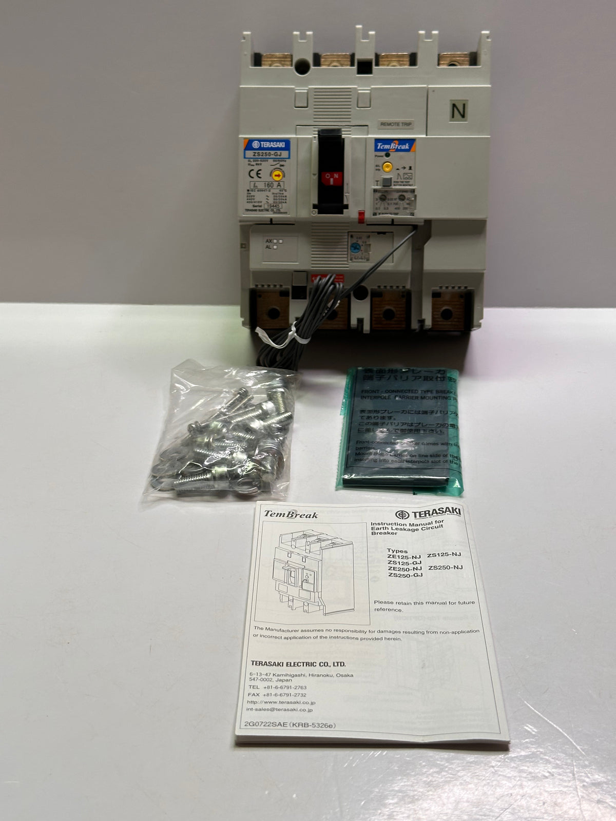 TemBreak2 ZS250-GJ Earth Leakage Circuit Breaker 4P, 160A FC 643309