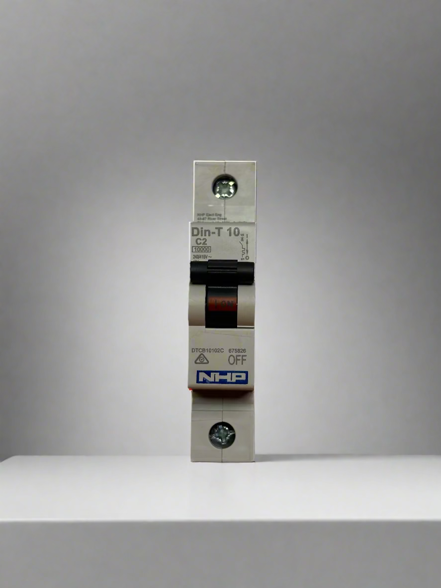 NHP DTCB10102C DIN-T Miniature Circuit Breaker - 230 V AC - 1 Pole - 2A - 10kA - C Curve