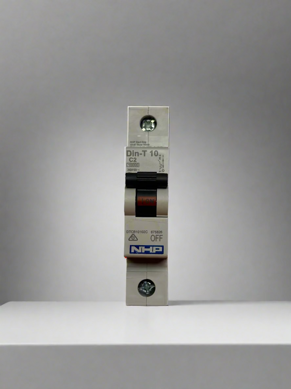 NHP DTCB10102C DIN-T Miniature Circuit Breaker - 230 V AC - 1 Pole - 2A - 10kA - C Curve