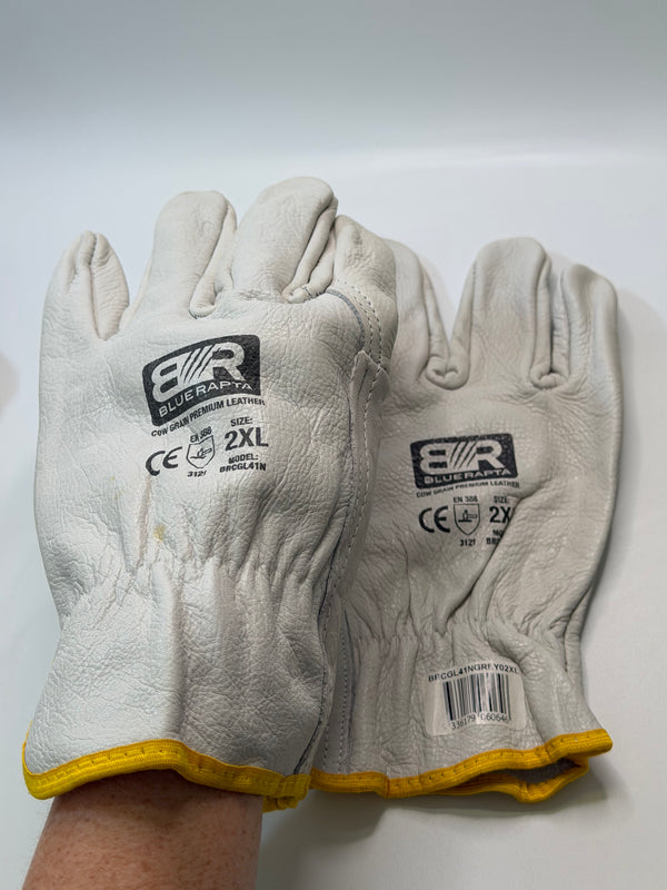 BLUE RAPTA Premium Leather Riggers Gloves Various Sizes