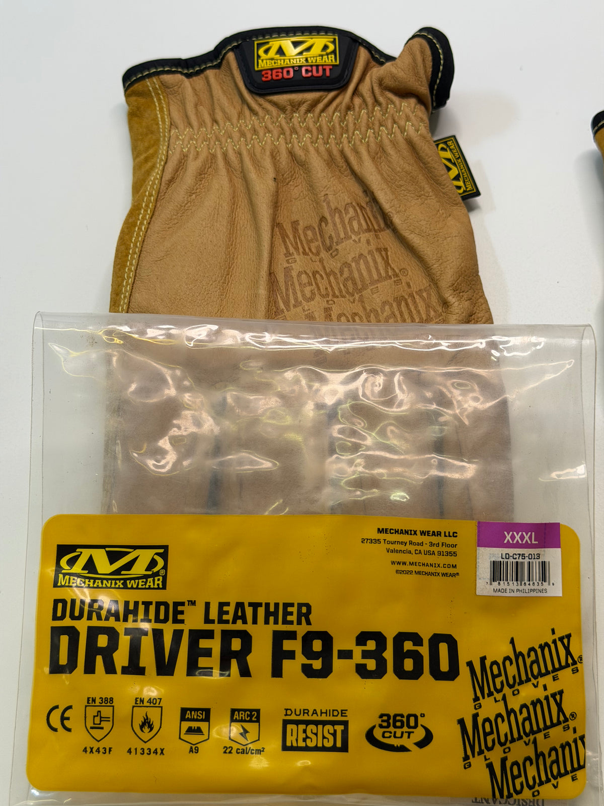 Mechanix Wear LD-C75 DuraHide Leather Cut Resistant Gloves, Driver F9-360, Size 13 (XXXL)