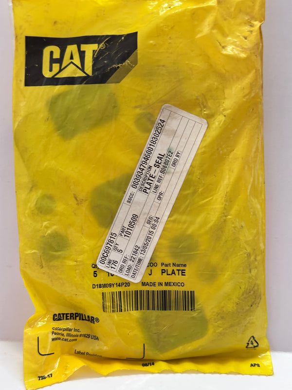 Caterpillar CAT 101-0509 Hydraulic Control Valve Integral Seal - Bag of 5