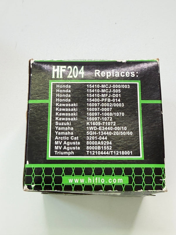 HF204 HIFLOFILTRO Oil Filter in Glossy Black