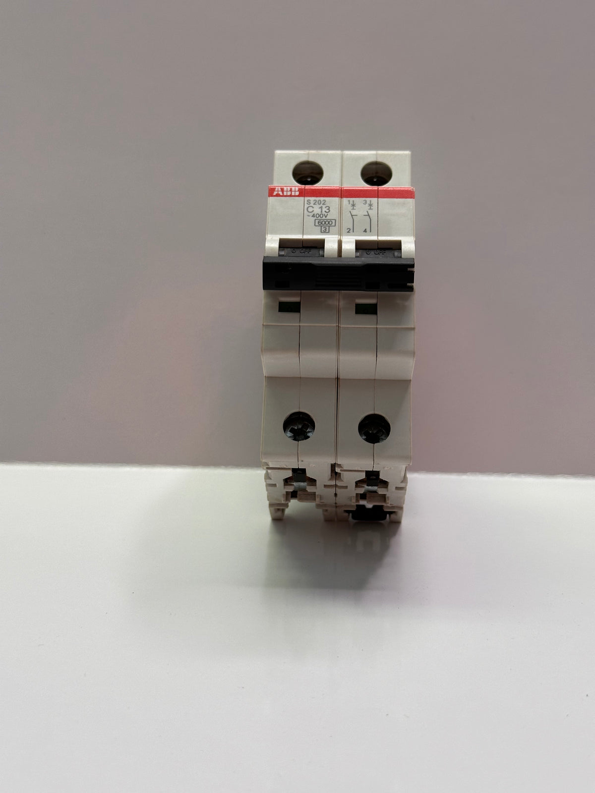 ABB S202-C13 Pro M Compact S200 MCB, 2P, 13A Curve C, 440V AC, 125V DC, 6 kA Breaking Capacity 2CDS252001R0134