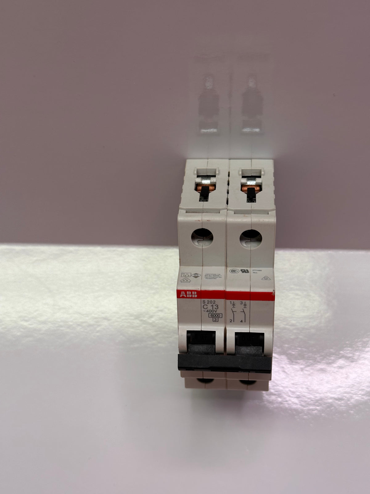 ABB S202-C13 Pro M Compact S200 MCB, 2P, 13A Curve C, 440V AC, 125V DC, 6 kA Breaking Capacity 2CDS252001R0134