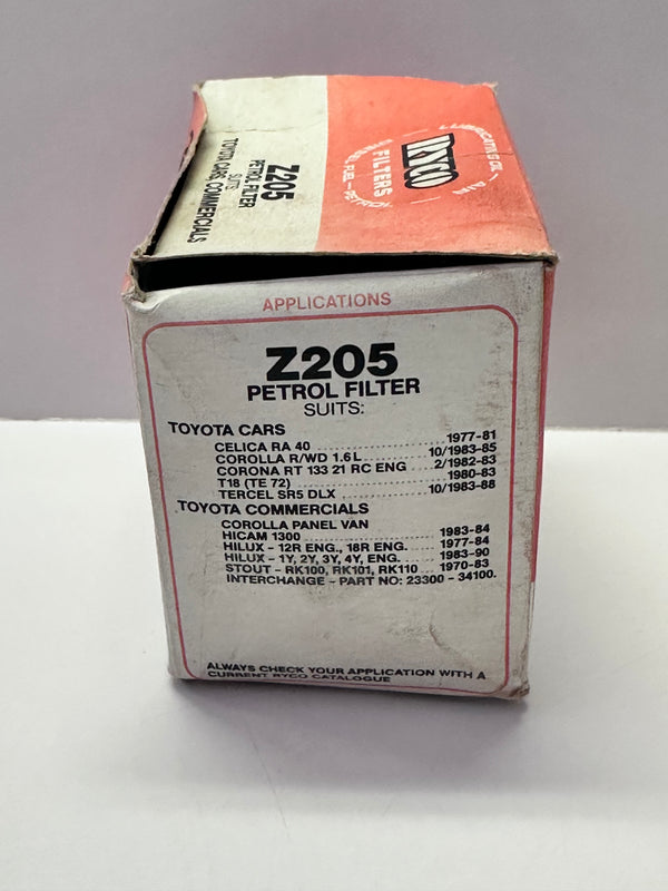 Ryco Z205 Petrol Fuel filter