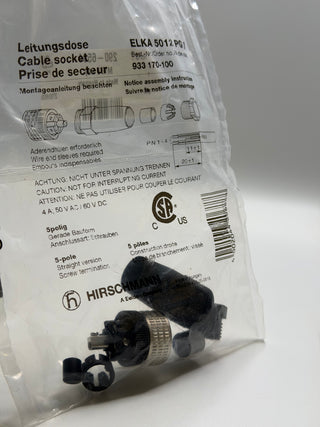 Hirschmann 933170100 ELKA 5012 PG7 5 Contact Circular Connector, E Series