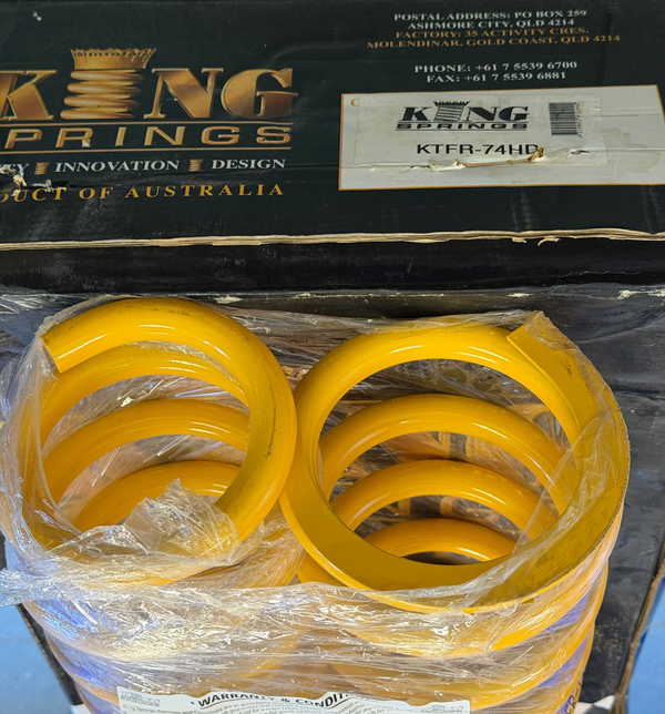 King Springs KTFR-74HD Pair of Front Raised Coil Springs, Heavy Duty for Toyota 70 Series