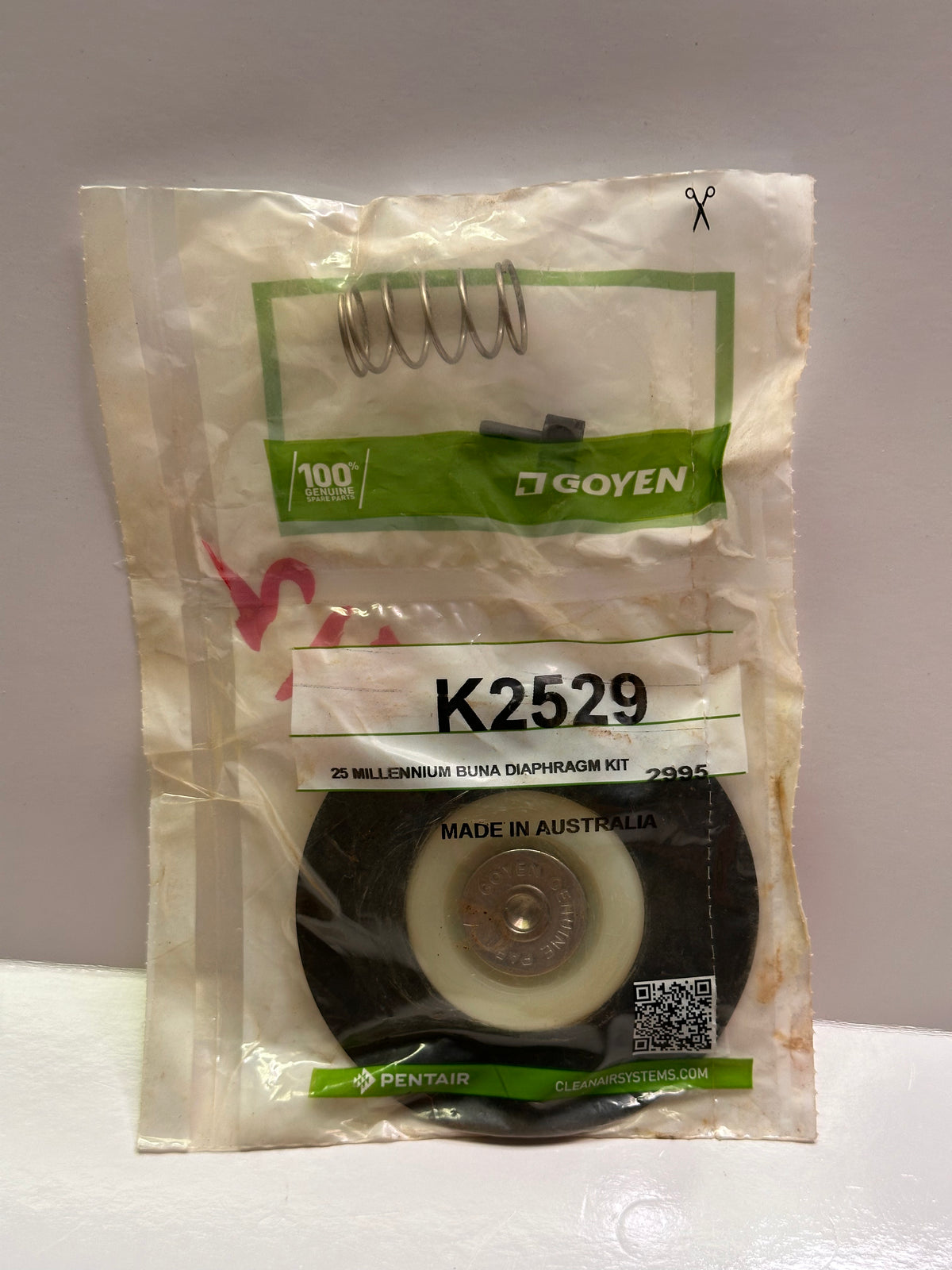 Goyen K2529 Diaphragm Valve Repair Kit, Recorded 25mm / 1 Inch