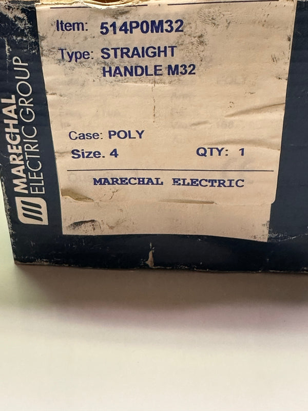 Marechal 514P0M32 Straight Handle (without cable gland) M32 Size 4 Poly Blue