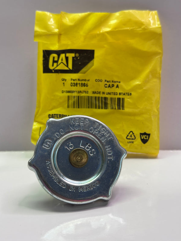 036-1865 Zinc Plated Heat Exchanger Radiator Cap - Caterpillar