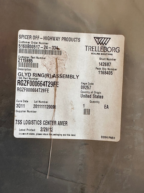 Sandvik 56018041 Piston Seal, GLYD RING (R) ASSEMBLY