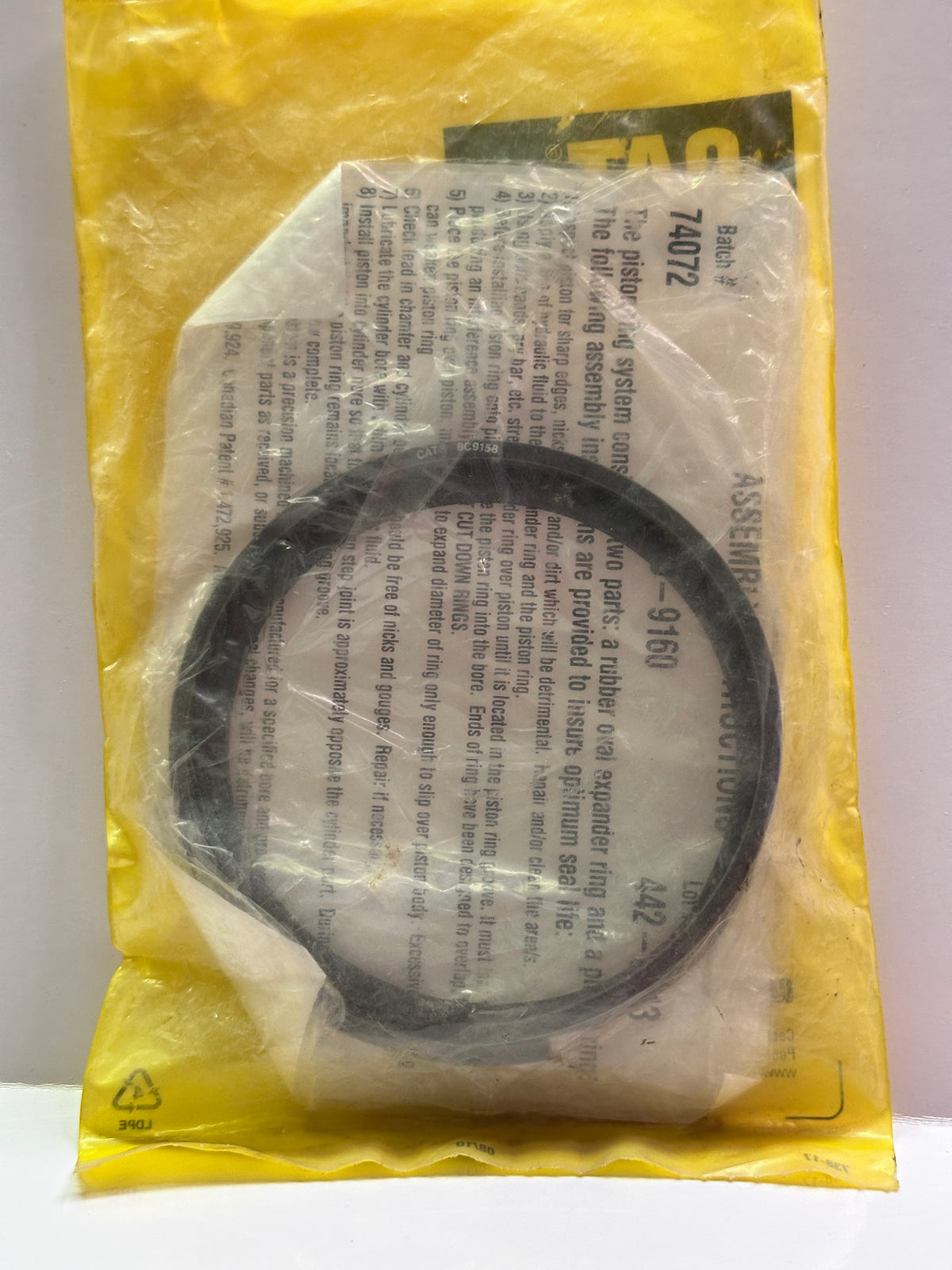 CAT 8C-9160 Type 3 Hydraulic Cylinder Seal — Two-Piece