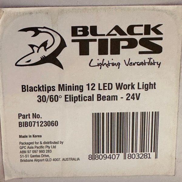 Blacktips Mining BIB07123060 12 LED Work Light IP69K 7W 30/60deg 160x145x90mm