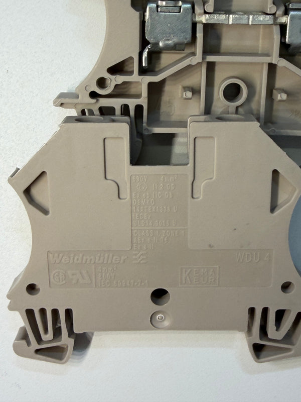 Weidmuller 1020100000-1 WDU4 Feed Through Terminal Block, bag of 9
