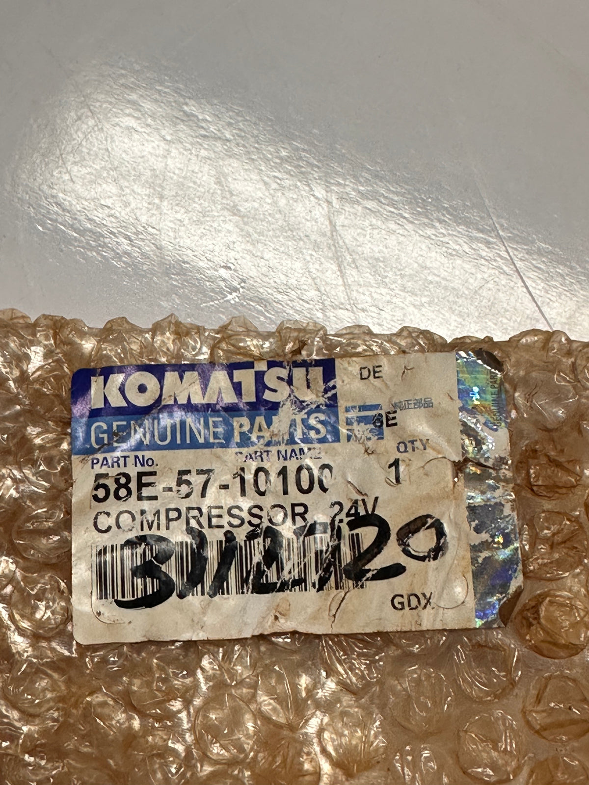 Komatsu 58E-57-10100 Air Conditioning Compressor — 24V