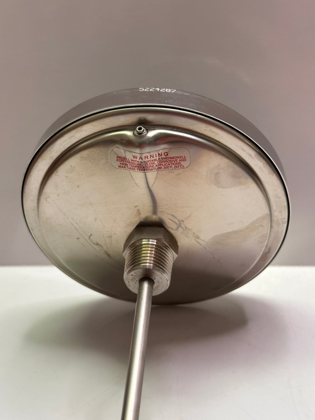Tel-Tru GT500R Bimetal Thermometer 0–250°C — 5-Inch Dial, 12-Inch Stem
