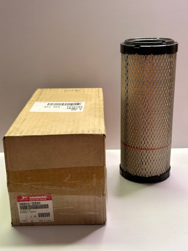 Yanmar 119808-12520 Genuine Air Filter Element (outer) P812543