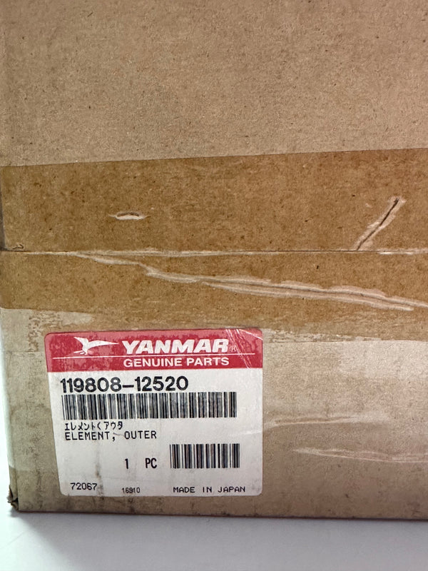 Yanmar 119808-12520 Genuine Air Filter Element (outer) P812543