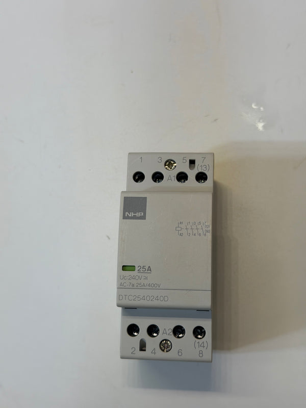 NHP DTC2540240D 25A 4 NO 240VAC Din Contactor