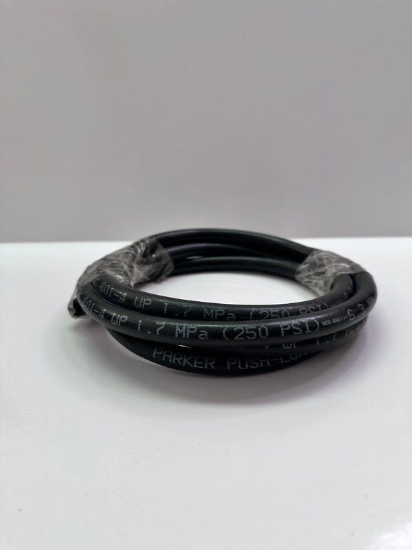 Parker 801-4-BLK-RL Push-Lok Multipurpose Air Hose, 1/4" Dia.  2mtr length